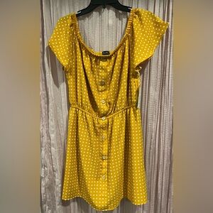 Justify Yellow Polka Dot Dress